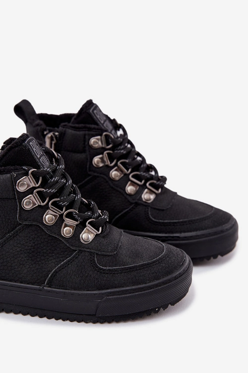 Buty Trekkingowe Trapery Dziecięce Ocieplane Big Star SS374075 Czarne