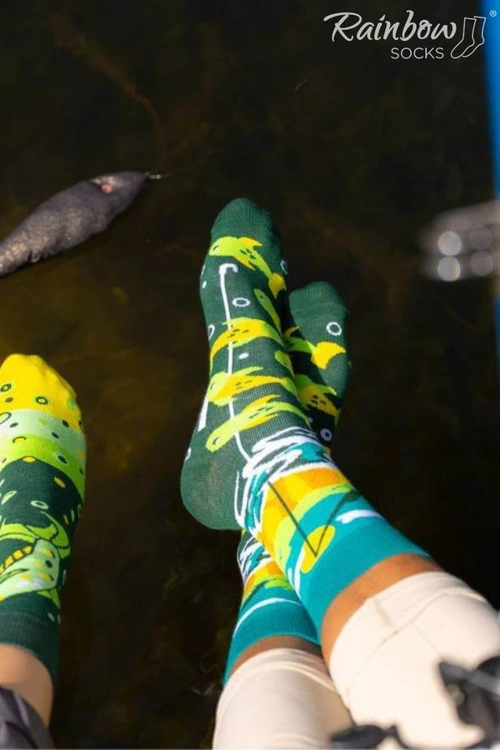 Skarpetkowy Zestaw FISHING TIME 2 Pary Rainbow Socks