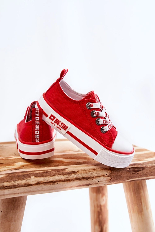 Dziecięce Materiałowe Trampki BIG STAR KK374071 Czerwone
