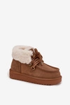 Śniegowce Damskie Z Naturalnego Zamszu D.Franklin DFSH375006 Camel