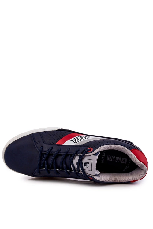 Klasyczne Męskie Buty Sportowe Memory Foam Big Star KK174058 Granatowe