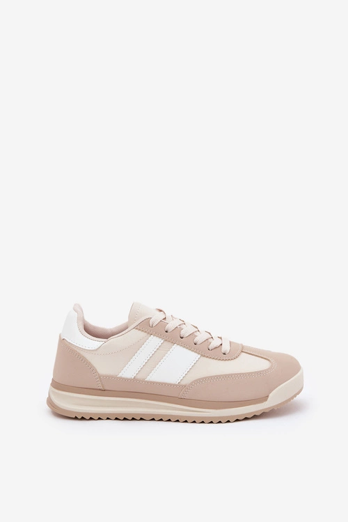 Buty Sportowe Sneakersy Damskie Panterka Beżowe Galabis
