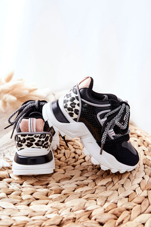 Dziecięce Sportowe Buty Sneakersy Czarne Rommie