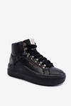 Damskie Wysokie Trampki Cross Jeans KK2R4029C Czarne