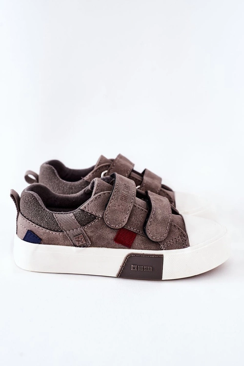 Dziecięce Trampki Na Rzepy Big Star II374018 Szare