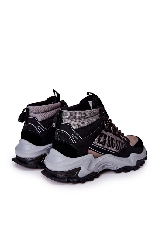 Buty Trekkingowe Męskie Big Star II174203 Czarno-Szare