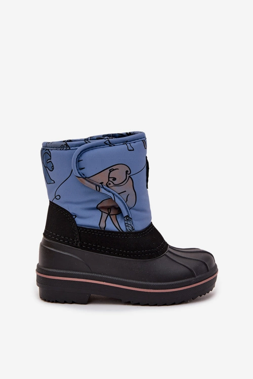 Śniegowce Dziecięce Na Rzep Lee Cooper LCJ-25-10-3774 Niebieskie
