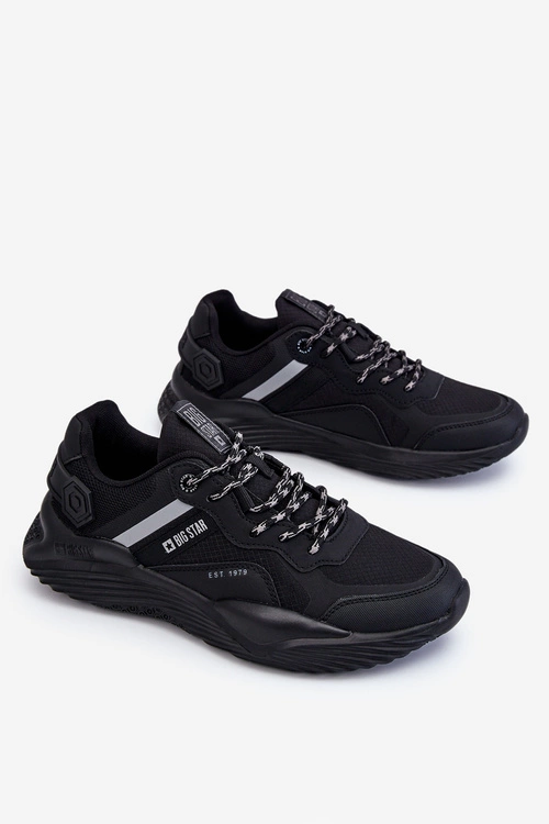 Męskie Lekkie Sneakersy Memory Foam System Big Star LL174150 Czarne
