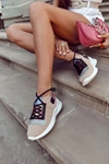 Damskie Wsuwane Sportowe Buty Sneakersy Beżowe Klayra