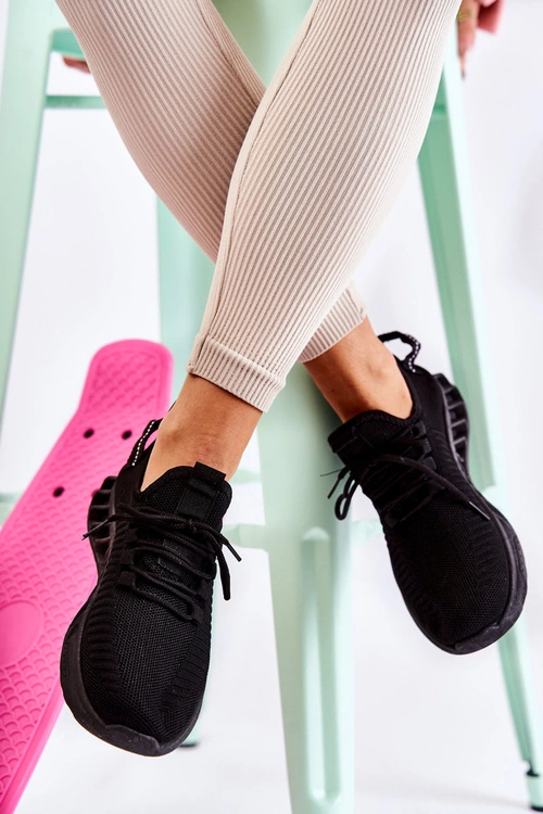 Damskie Sportowe Buty Materiałowe Czarne Lenney