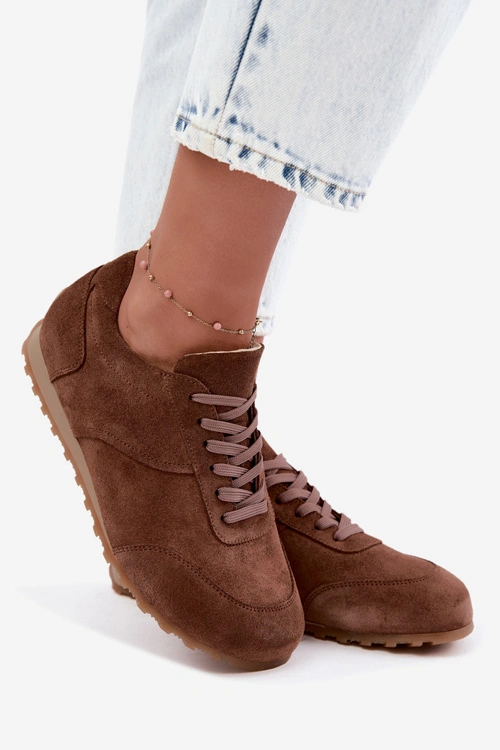 Sneakersy Barefoot Z Naturalnego Zamszu Zazoo N1422 Brązowe
