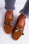 Mokasyny Damskie Lu Boo Wygodne Camel Plummy
