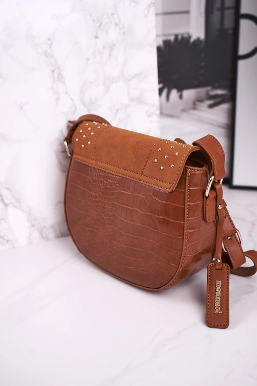 Torebka Damska Listonoszka MONNARI BAG4250-017 Brązowa Zamsz
