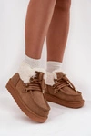 Śniegowce Damskie Z Naturalnego Zamszu D.Franklin DFSH375006 Camel