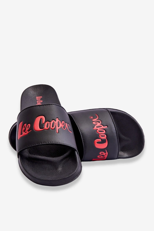 Męskie Lekkie Klapki Lee Cooper LCW-23-42-1730 Czarno-Czerwone