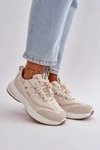 Buty Sportowe Sneakersy Eko Skórzane Beżowe Verilisse