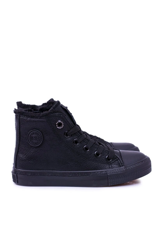 Big Star Dziecięce Wysokie Czarne Trampki Sneakersy BB374141