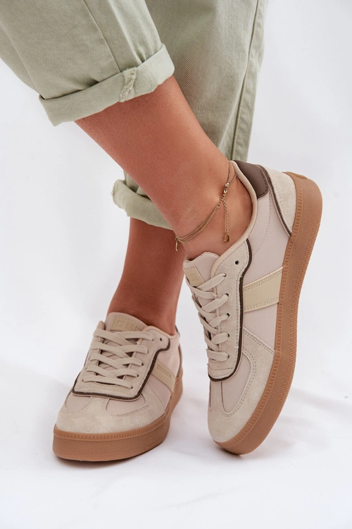 Sneakersy Damskie Big Star TT274174 Beżowe
