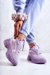 Damskie Buty Sportowe Sneakersy Fioletowe Bacaris