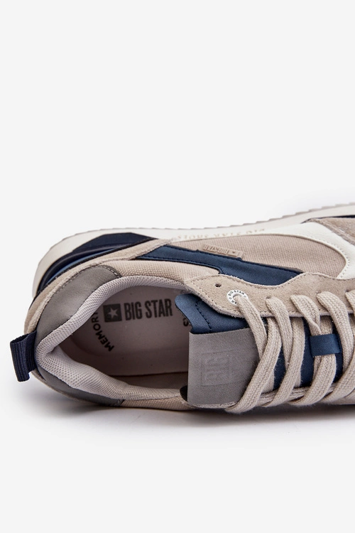 Sneakersy Męskie Memory Foam System Big Star NN174348 Szare