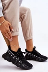 Damskie Modne Skarpetkowe Sneakersy Czarne Daxo