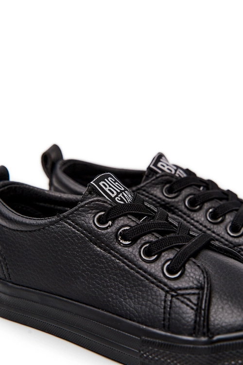 Skórzane Trampki Big Star JJ374025 Czarne