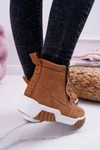 Damskie Sportowe Obuwie Big Star Wysokie Camel EE274224