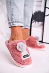 Damskie Futrzane Papcie Z Czapką I Pomponem Pudrowy Róż Keep Warm