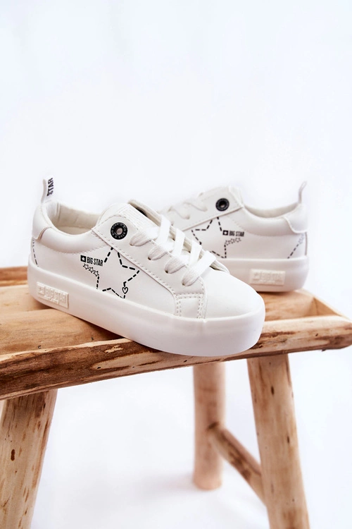 Dziecięce Buty Sportowe Sznurowane Big Star KK374222 Białe