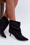 Wsuwane Botki Typu Slouchy Na Obcasie Czarne Loralia