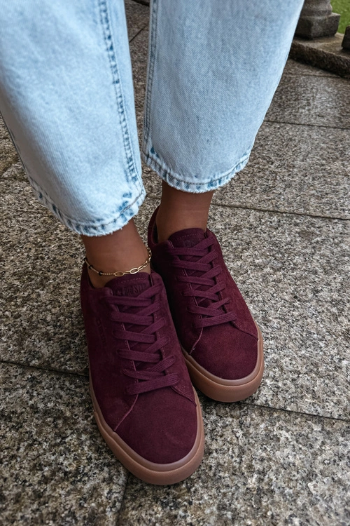Sneakersy Damskie Big Star UU274242 Bordowe