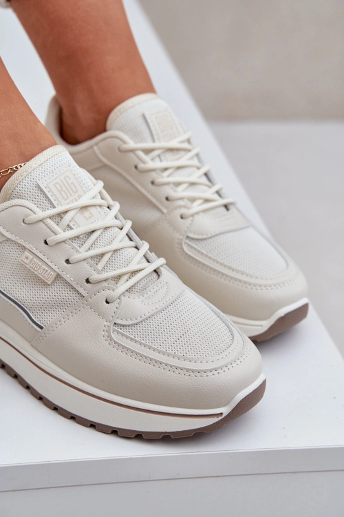 Sneakersy Damskie Big Star NN274A088 Jasnobeżowe