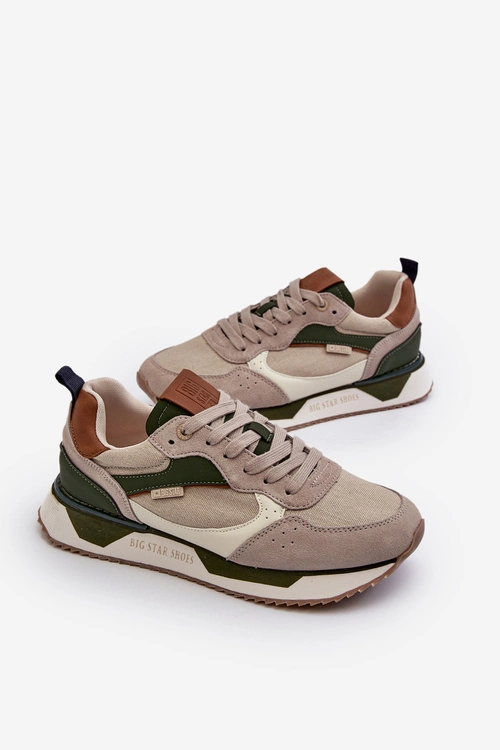 Sneakersy Męskie Memory Foam System Big Star NN174349 Beżowe