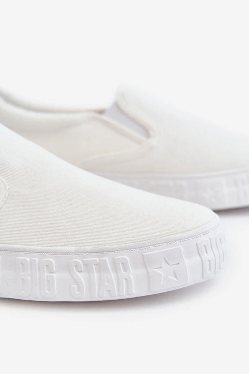Damskie Tenisówki Slip-On Big Star LL274389 Białe