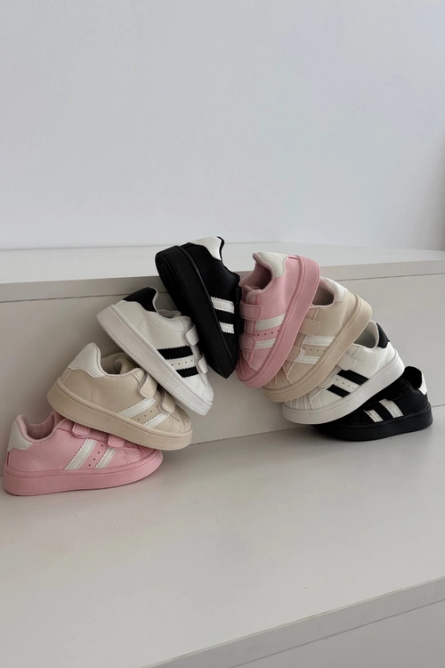 Dziecięce Buty Sportowe Sneakersy Z Eko Skóry Beżowe Renel