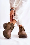 Damskie Sneakersy Sportowe Buty Khaki New Horizon