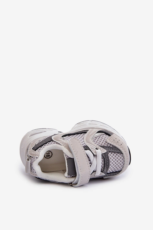 Dziecięce Buty Sportowe Sneakersy Na Rzep Szare Rulagia