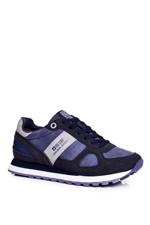Damskie Sportowe Obuwie Sneakersy Big Star Granatowe GG274676
