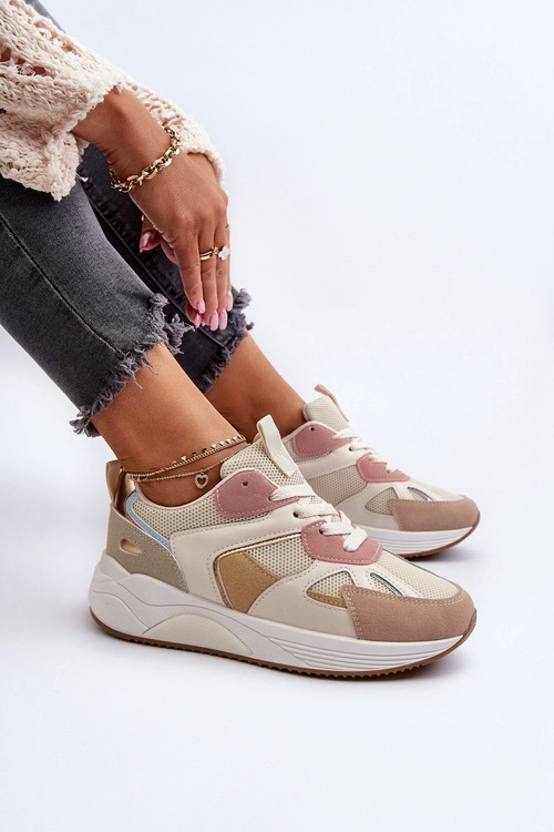 Sneakersy Damskie Na Platformie Multikolor Lenivia