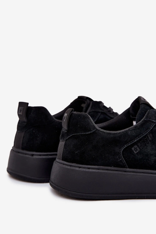Męskie Sneakersy Na Platformie Zamszowe Big Star OO174012 Czarne