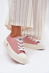 Trampki Damskie Na Platformie LEE ISLA C WOMEN LOW 50251001 Różowe