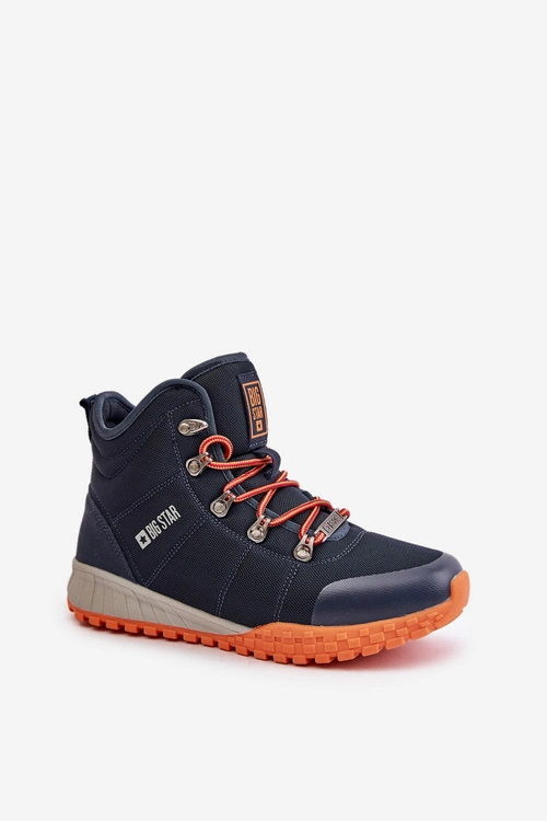 Damskie Trapery Buty Sportowe Big Star KK274215 Memory Foam System Granatowe