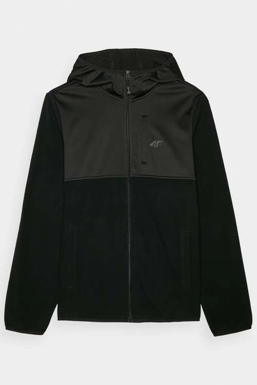 Męski Polar Z Kapturem Regular 4FWAW24TFLEM269-20S Czarny