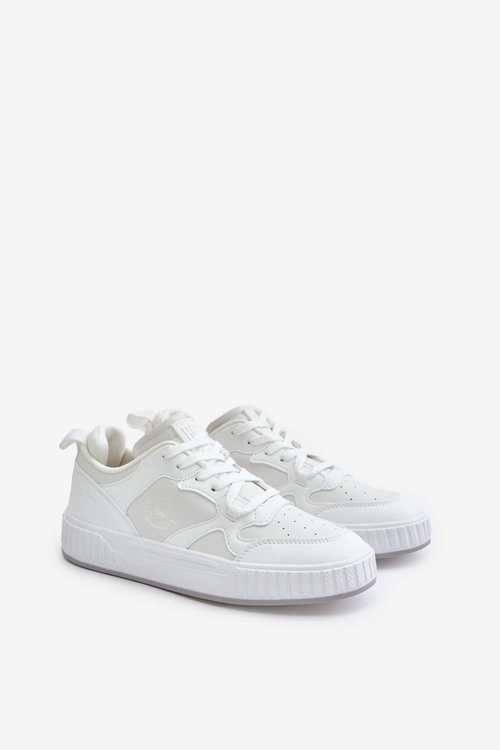 Sneakersy Męskie Z Eko Skóry Big Star OO174003 Białe