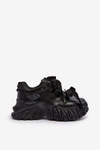 Sneakersy Damskie Na Masywnej Podeszwie Czarne Ellerai