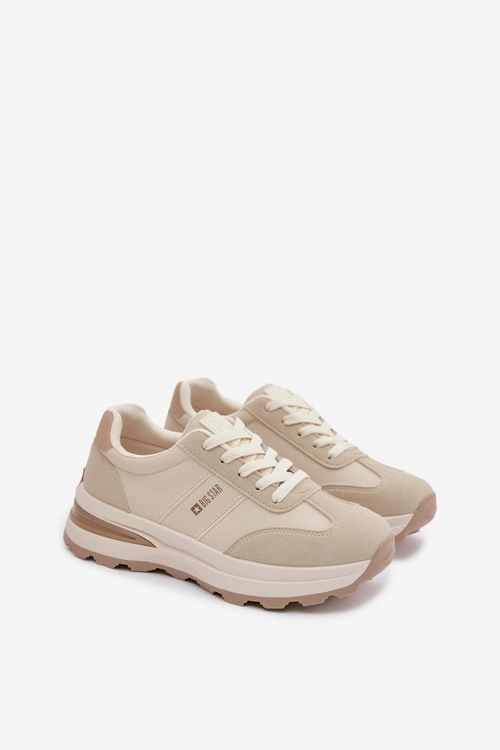 Sneakersy Buty Sportowe Damskie Big Star TT274876 HI-POLY SYSTEM Beżowe