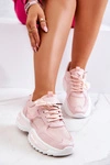 Sportowe Buty Sneakersy Siateczka Różowe Zoomey
