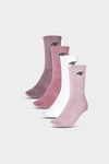 Dziewczęce Skarpety Casual 4-Pack Za Kostkę 4F 4FJWAW24USOCF297-90S Multikolor