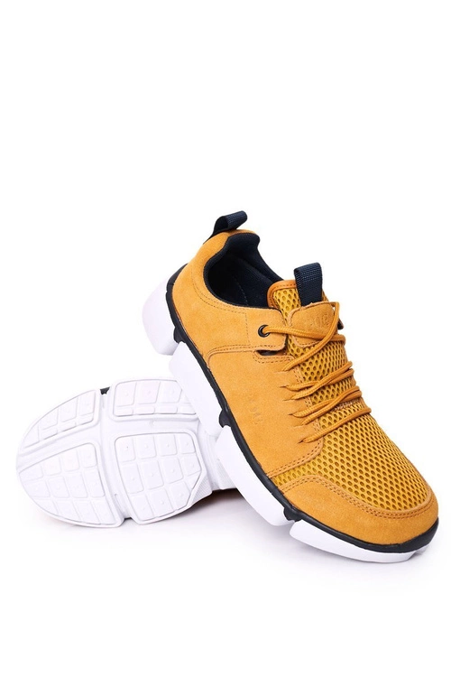Męskie Sportowe Buty Sneakersy GOE HH1N4029 Żółte