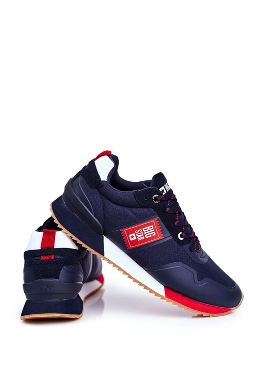 Sportowe Męskie Buty Big Star Granatowe GG174182